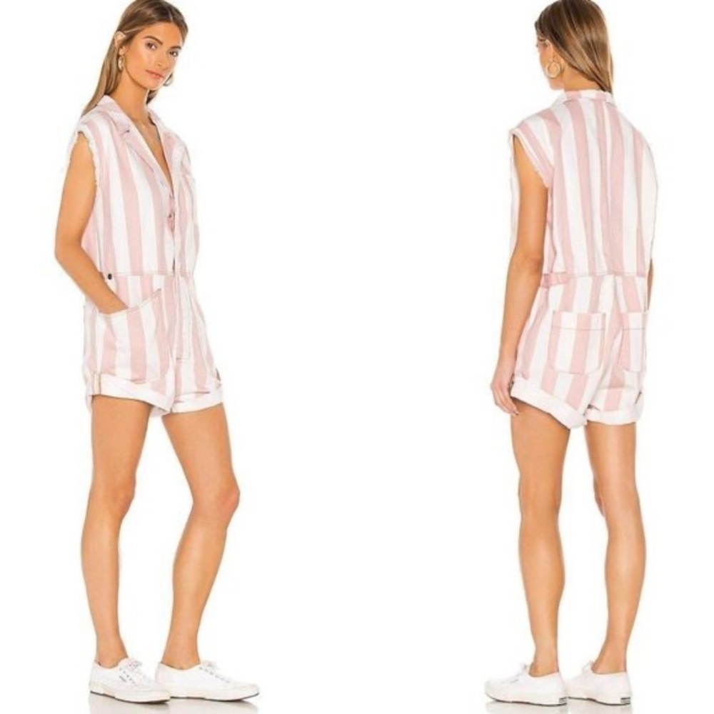 Oneteaspoon Pink & White Striped Romper!